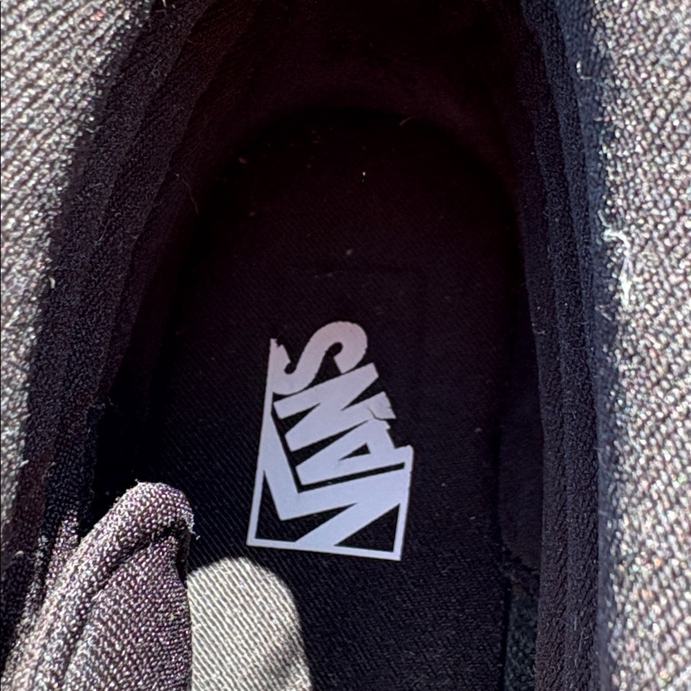 Vans Black and White Logo Sneakers - Picture 2 of 8